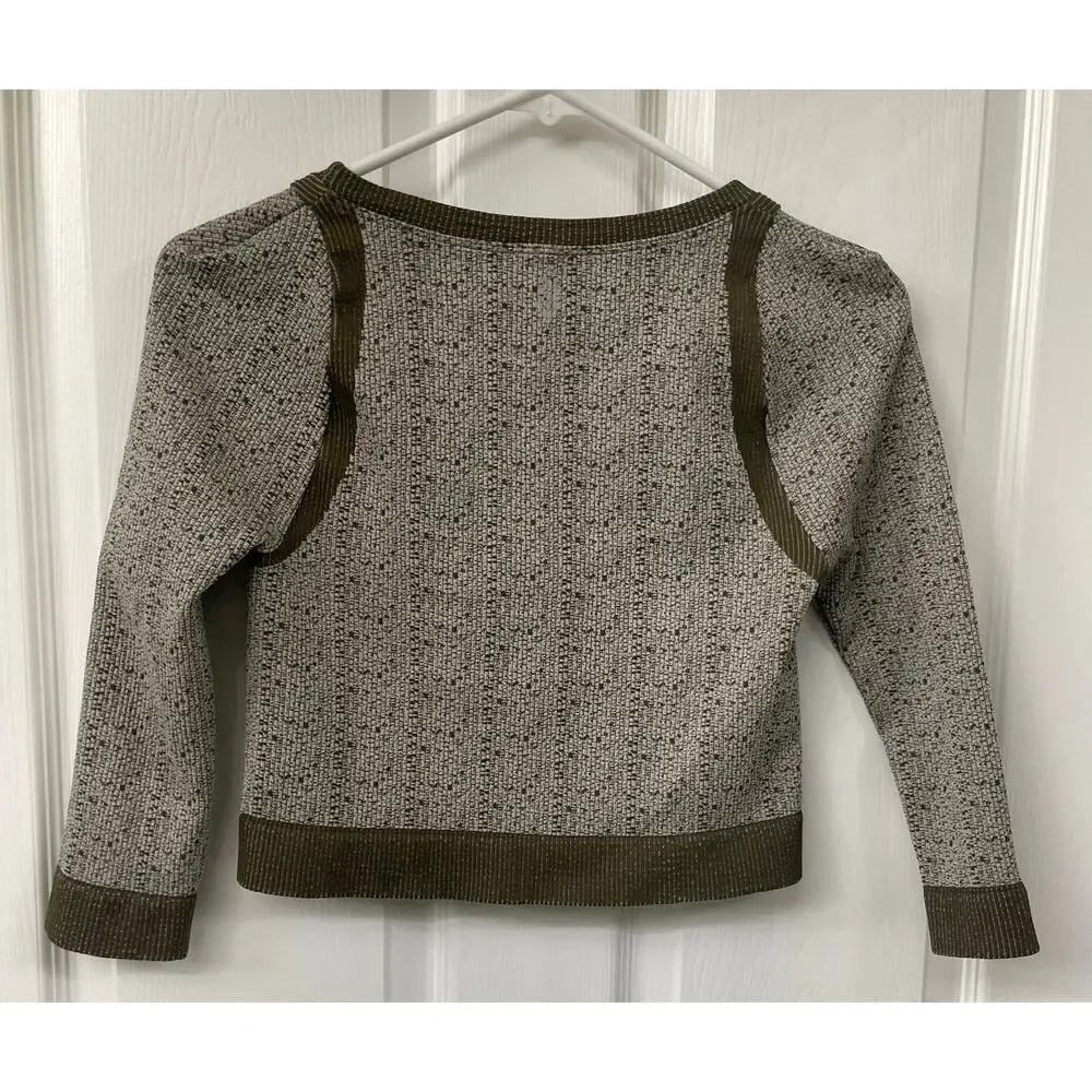 Free People We The Free medium large Give it all scoop crop top olive green